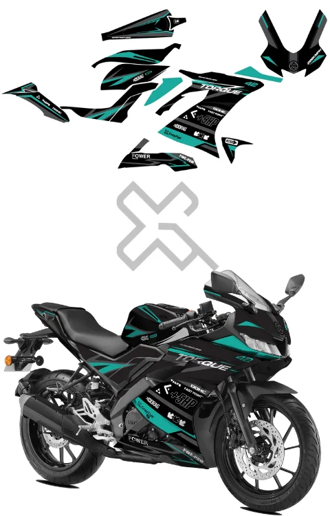 Torque Edition Full Body Sticker Compatible with R15S & V3 | Made In Premium Gloss Vinyl With FPF(Fade Protection Film), Water Proof, Precut Sticker, Pack Of 1 Compatible with Both Side